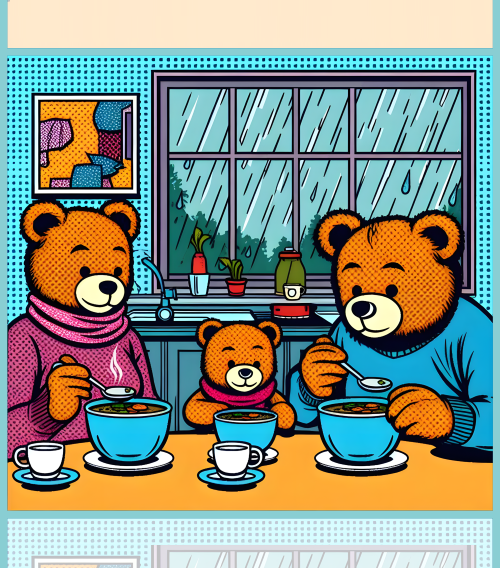 Spotty and the Three Bears English & Spanish story by Andrew D. Miles